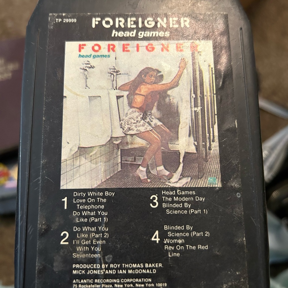 Vintage 8 track tape Foreigner- Head games
